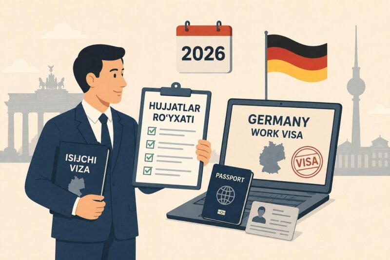 Germaniyaga ishchi viza olish uchun to‘liq hujjatlar ro‘yxati 2026