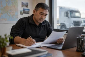 LKW haydovchisining CVsi: transport, yo’nalish va hujjatlarni ko’rsatish